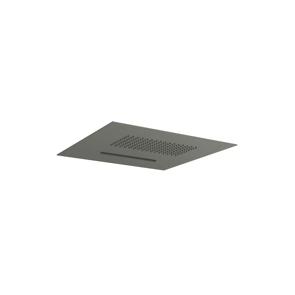 Gun Metal Grey 15" Stainless Steel Flush Mount Rainhead With Cascade Waterfall material