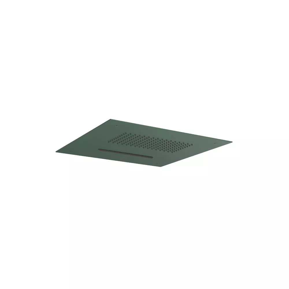 Leaf Green 15" Stainless Steel Flush Mount Rainhead With Cascade Waterfall material
