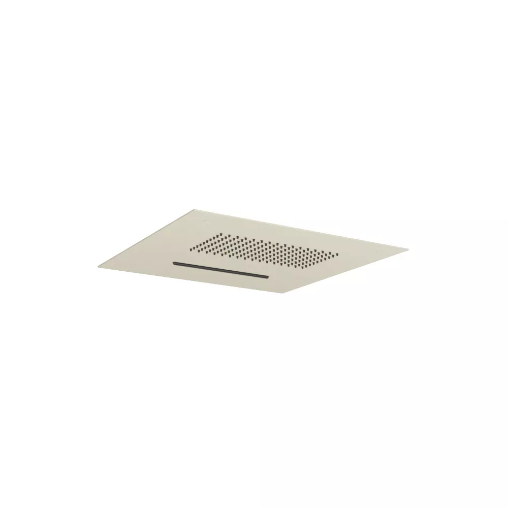 Light Tan 15" Stainless Steel Flush Mount Rainhead With Cascade Waterfall material