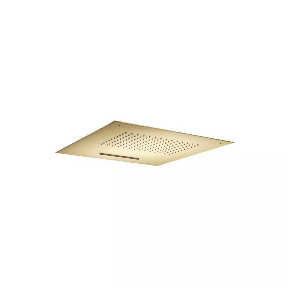 Satin Brass PVD 15" Stainless Steel Flush Mount Rainhead With Cascade Waterfall material