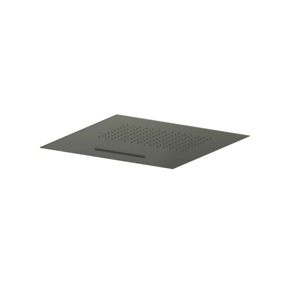 Gun Metal Grey 20" Stainless Steel Flush Mount Rainhead With Cascade Waterfall material