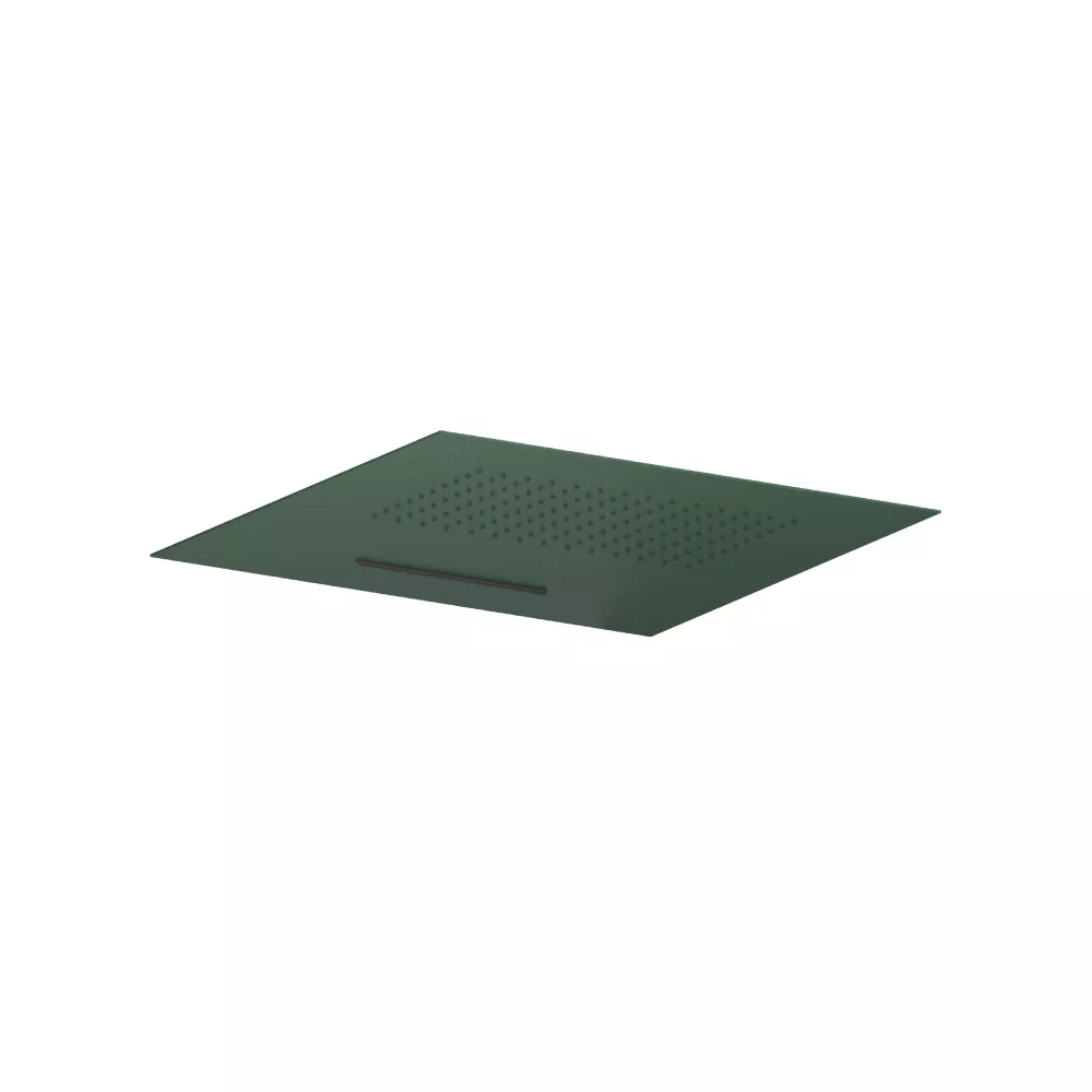 Leaf Green 20" Stainless Steel Flush Mount Rainhead With Cascade Waterfall material