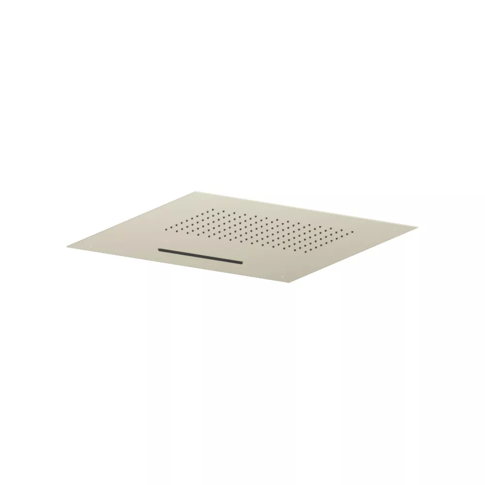 Light Tan 20" Stainless Steel Flush Mount Rainhead With Cascade Waterfall material