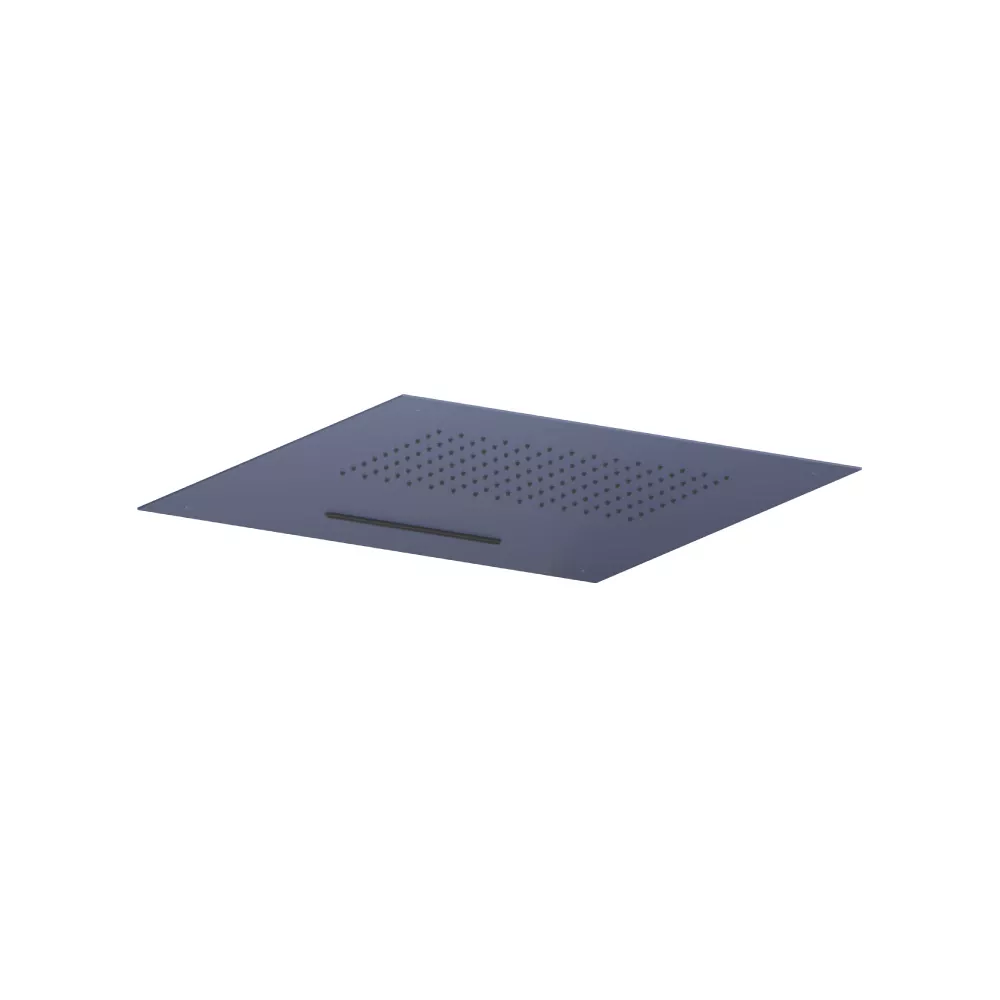 Navy Blue 20" Stainless Steel Flush Mount Rainhead With Cascade Waterfall material