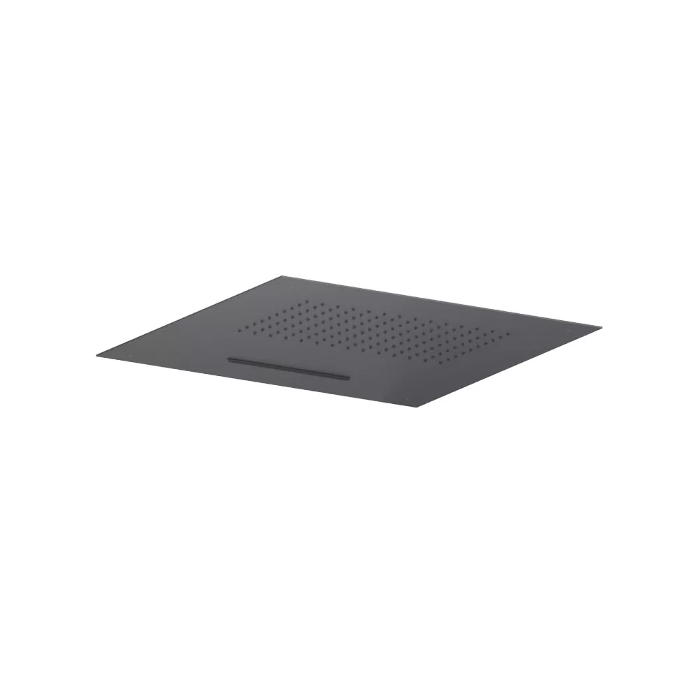 Rock Grey 20" Stainless Steel Flush Mount Rainhead With Cascade Waterfall material