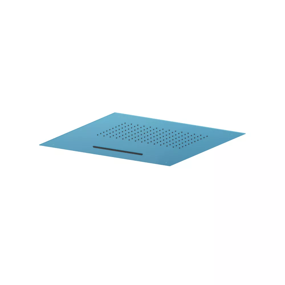 Sky Blue 20" Stainless Steel Flush Mount Rainhead With Cascade Waterfall material