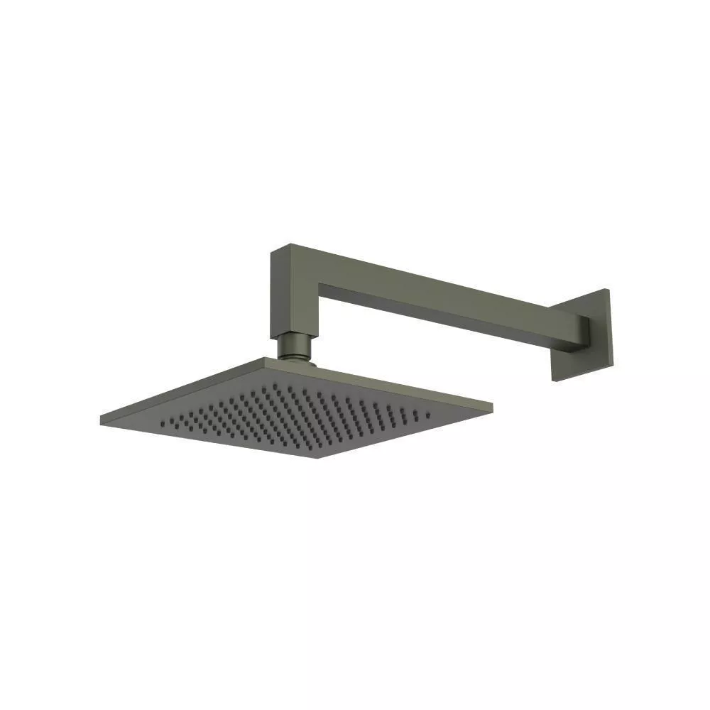 Gun Metal Grey 8" Solid Brass Showerhead / Rainhead With 12" Wall Mount Shower Arm material