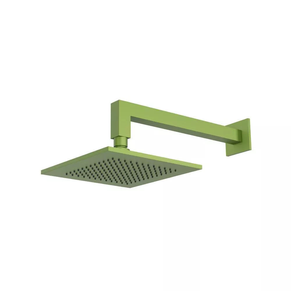 Green 8" Solid Brass Showerhead / Rainhead With 12" Wall Mount Shower Arm material