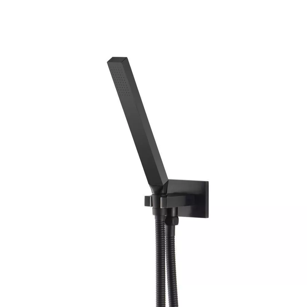 Matte Black Hand Shower Set With Wall Elbow, Holder and Hose material