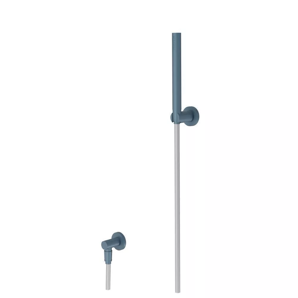 Blue Platinum Hand Shower Set With Wall Elbow, Holder and Hose material