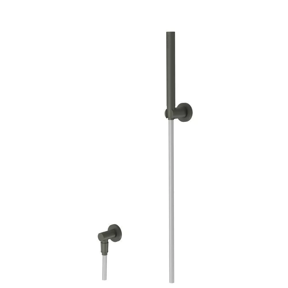 Gun Metal Grey Hand Shower Set With Wall Elbow, Holder and Hose material