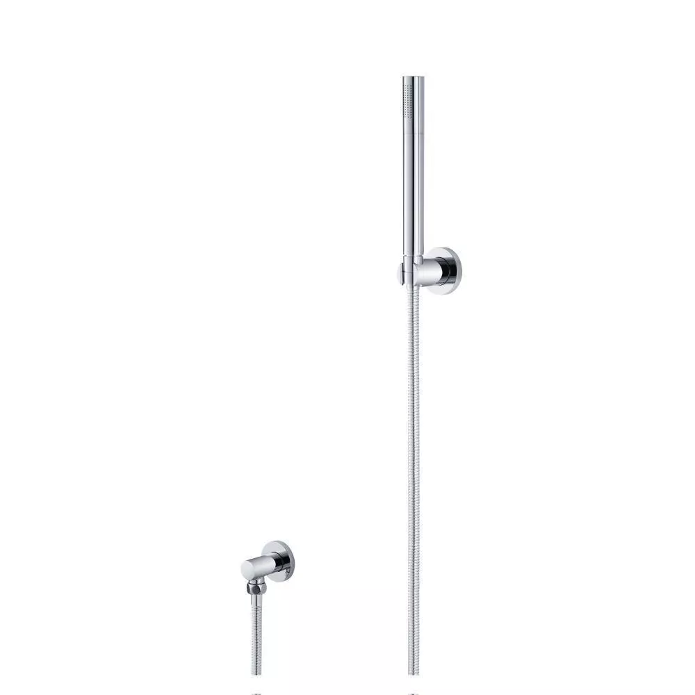 Polished Nickel PVD Hand Shower Set With Wall Elbow, Holder and Hose material