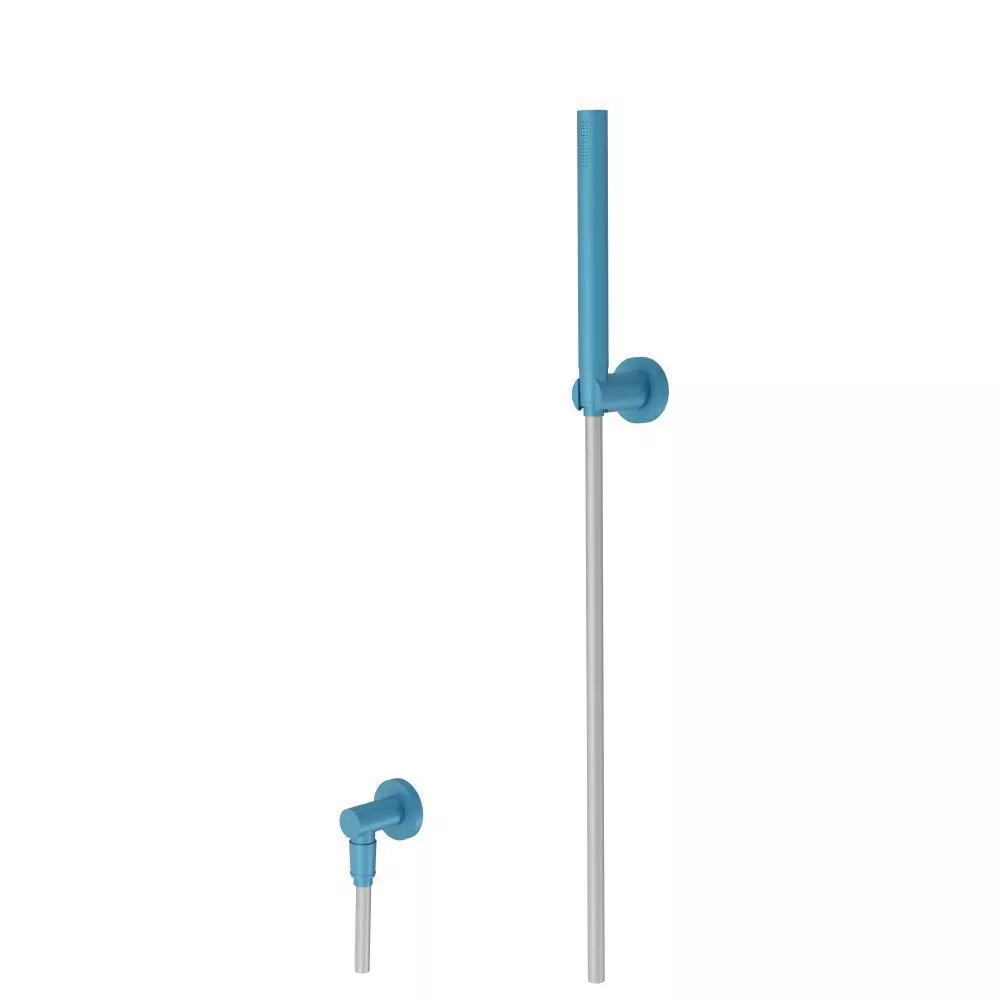 Sky Blue Hand Shower Set With Wall Elbow, Holder and Hose material