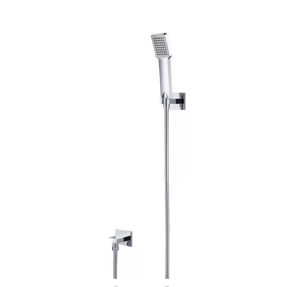 Chrome Hand Shower Set With Wall Elbow, Holder and Hose material