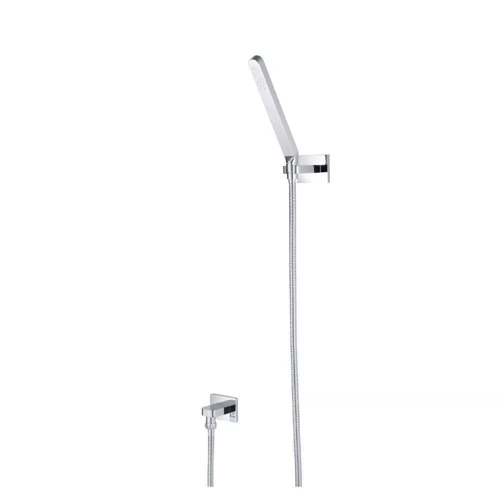 Chrome Hand Shower Set With Wall Elbow, Holder and Hose material