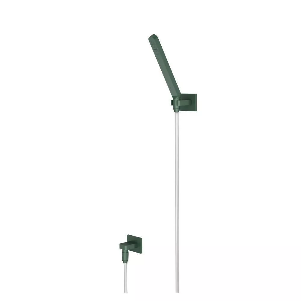 Leaf Green Hand Shower Set With Wall Elbow, Holder and Hose material