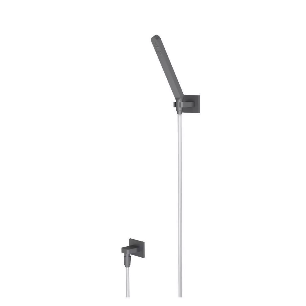 Rock Grey Hand Shower Set With Wall Elbow, Holder and Hose material