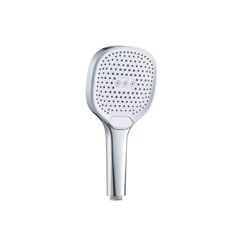 Chrome 3-Function ABS Hand Held Shower Head - 120mm material