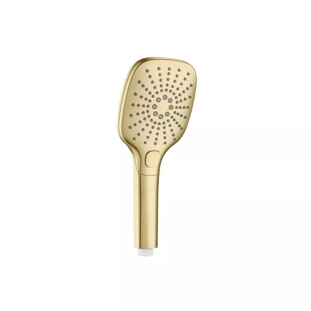 Satin Brass PVD 3-Function ABS Hand Held Shower Head - 125mm material