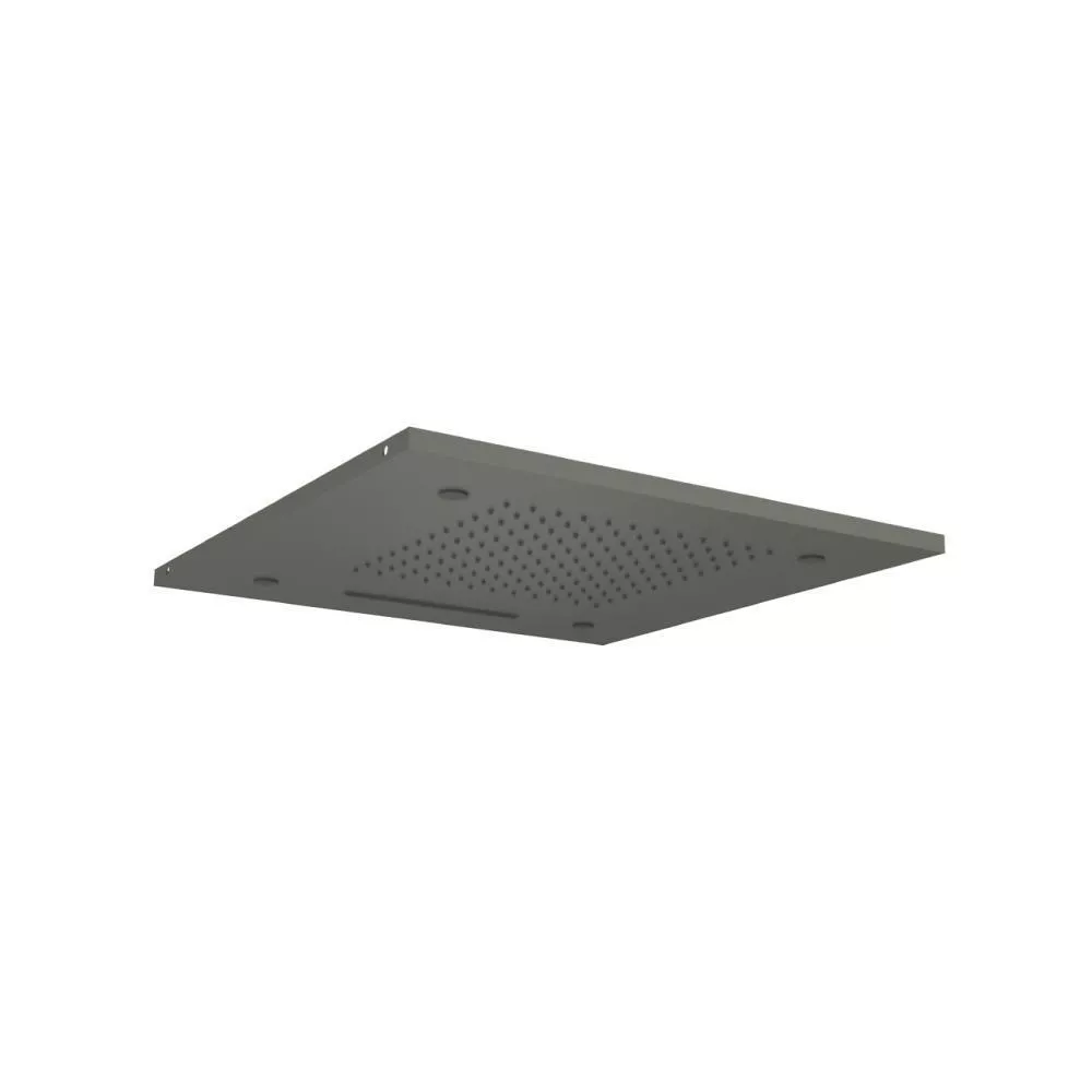 Dark Green 20" Stainless Steel Flush Mount Rainhead With Cascade Waterfall & Mist Flow material