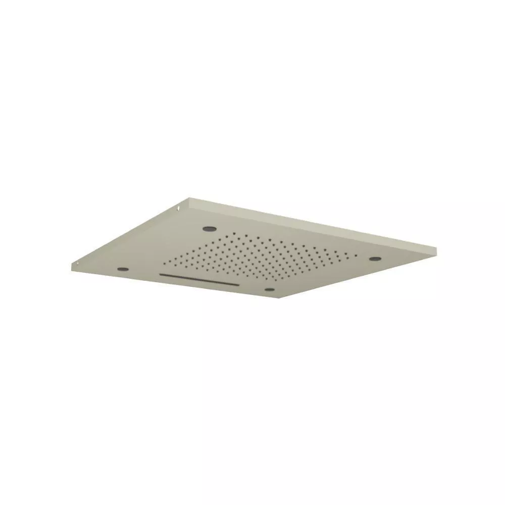 Light Verde 20" Stainless Steel Flush Mount Rainhead With Cascade Waterfall & Mist Flow material