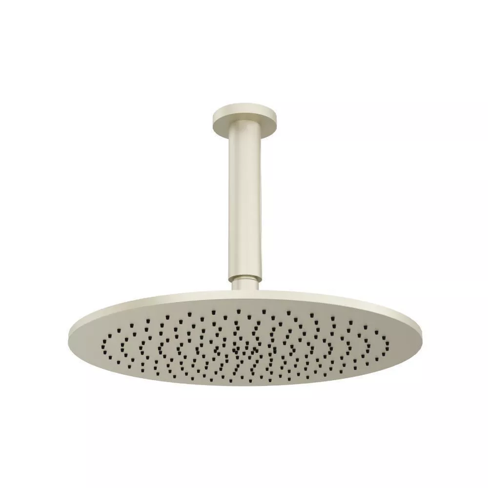 Light Tan 12" Rain Head with 6" Ceiling Mount Arm material