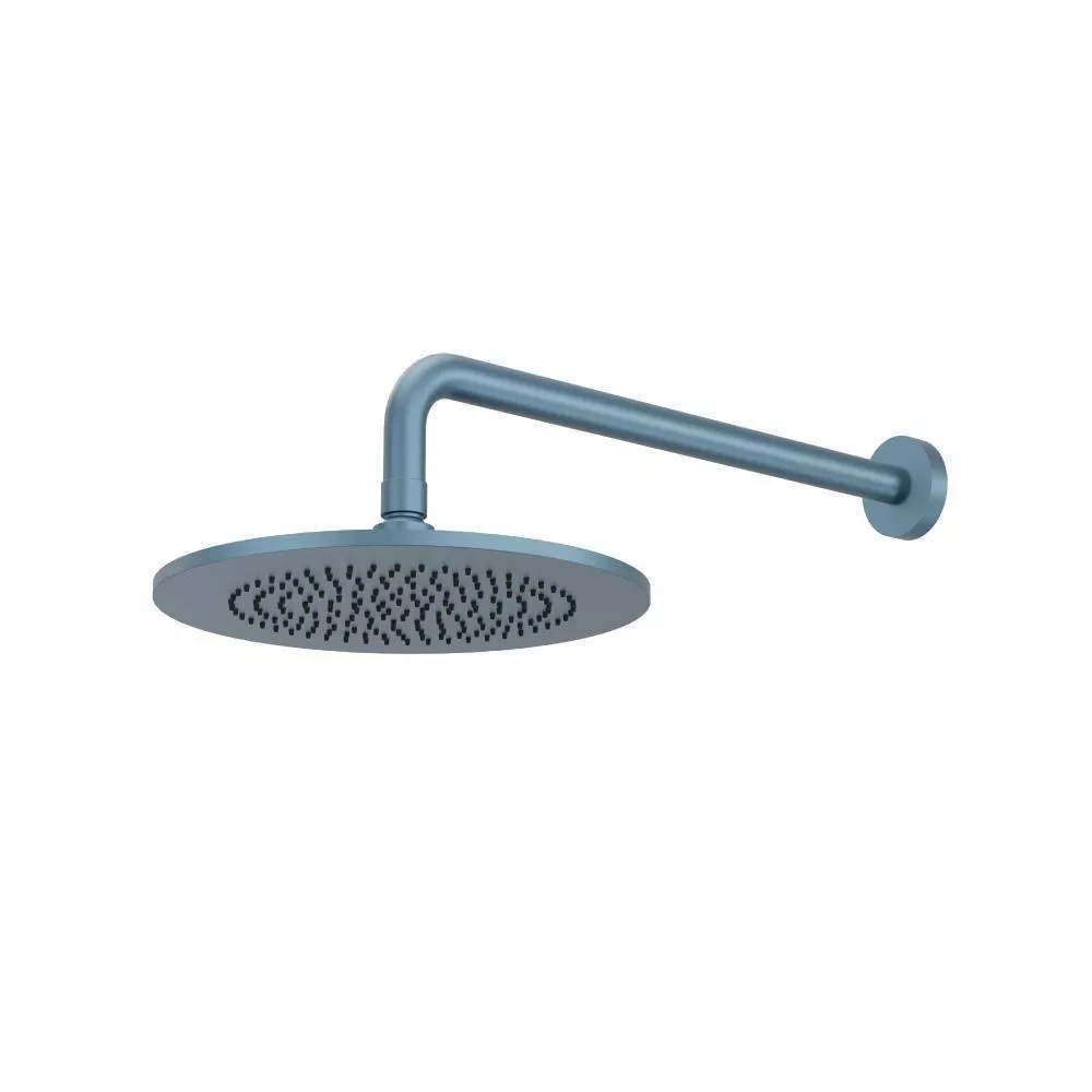 Blue Platinum 10" Rain Head with 16" Arm material
