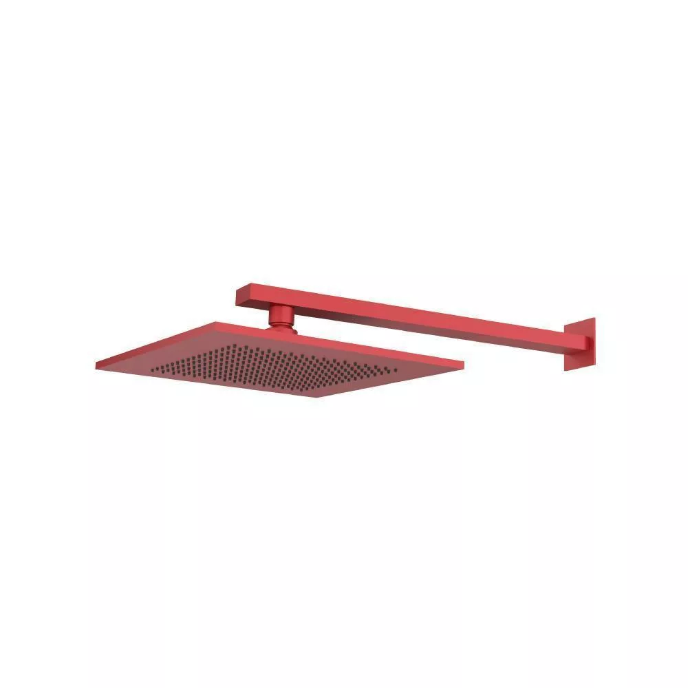 Deep Red 10" Rain Head with 16" Arm material