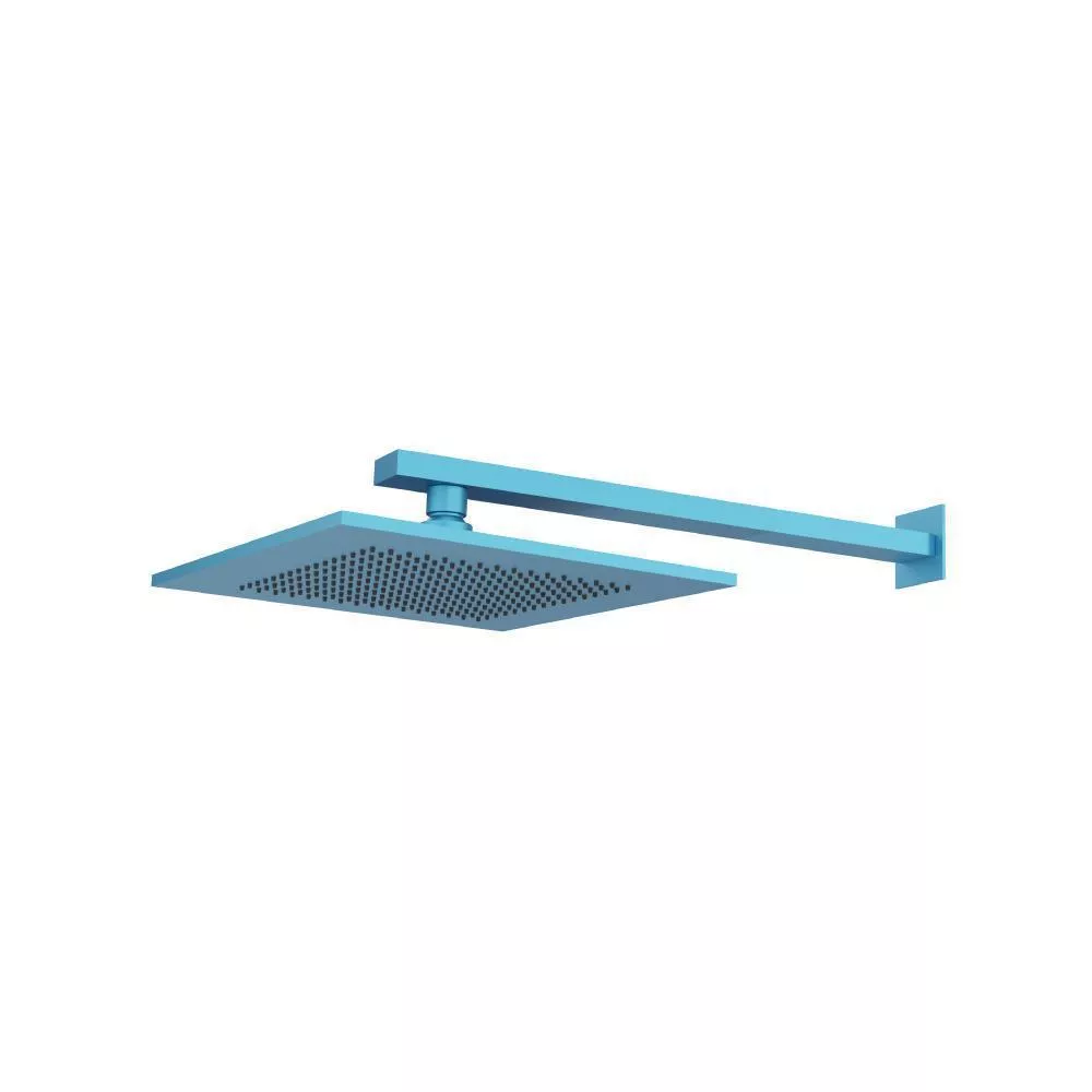 Sky Blue 10" Rain Head with 16" Arm material