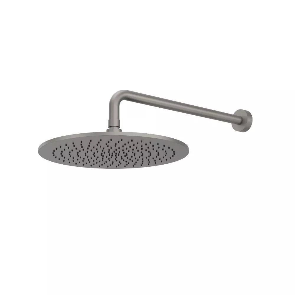 Steel Grey 12" Rain Head with 16" Arm material
