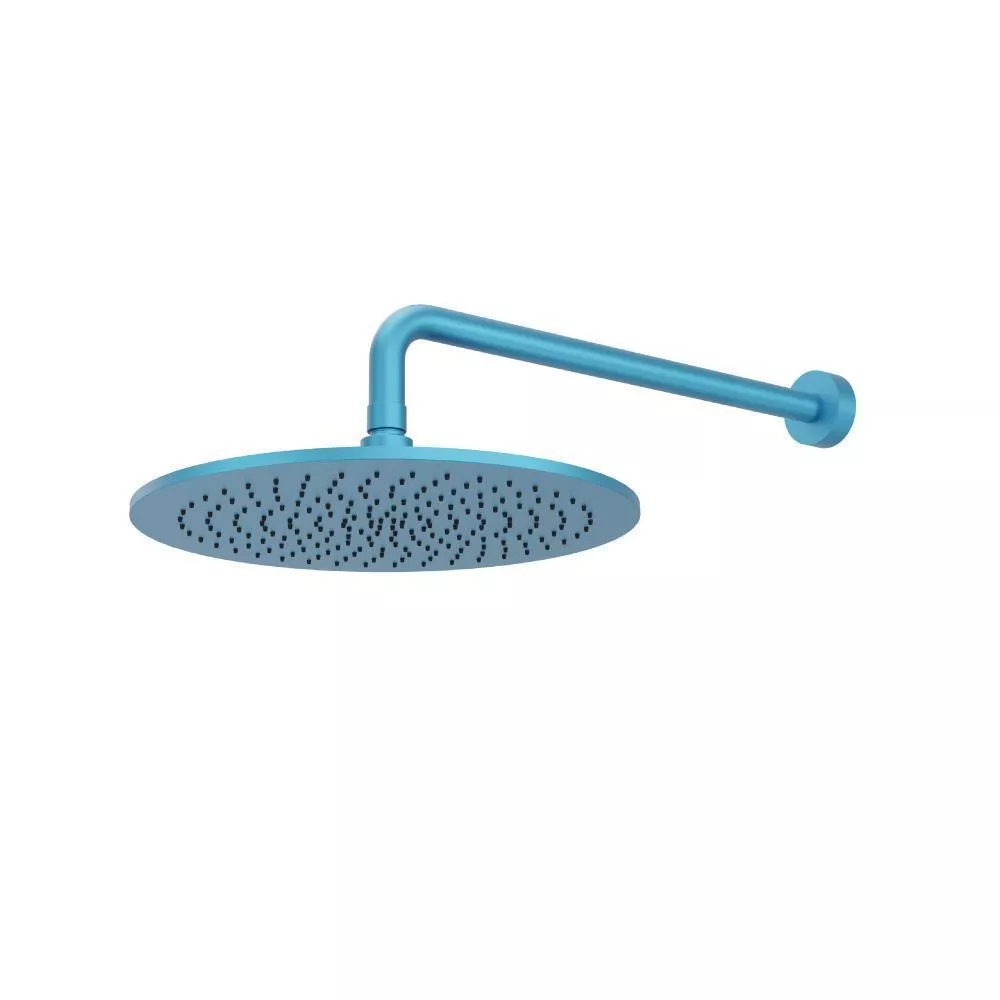 Sky Blue 12" Rain Head with 16" Arm material