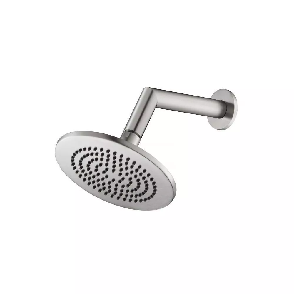 Brushed Nickel PVD 6" Rain Head with 7" Arm material