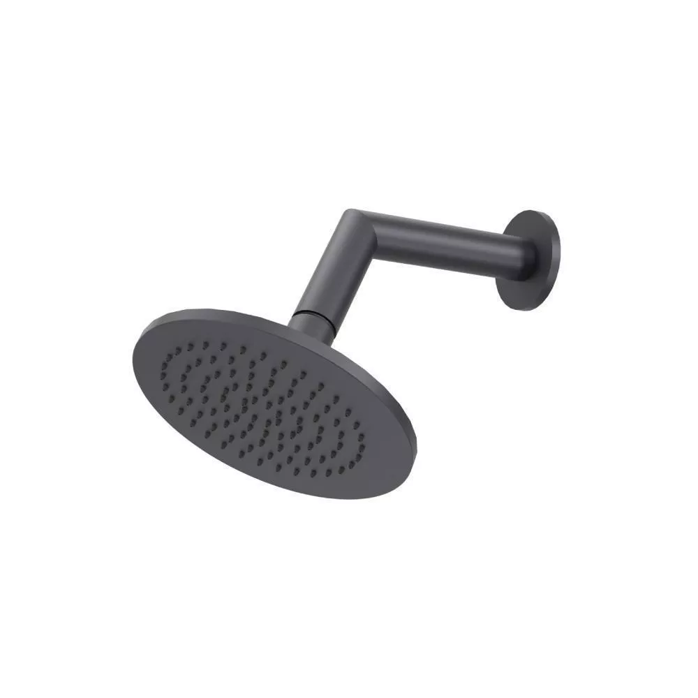 Dark Grey 6" Rain Head with 7" Arm material