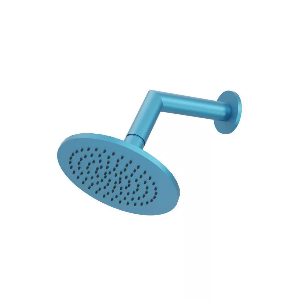 Sky Blue 6" Rain Head with 7" Arm material