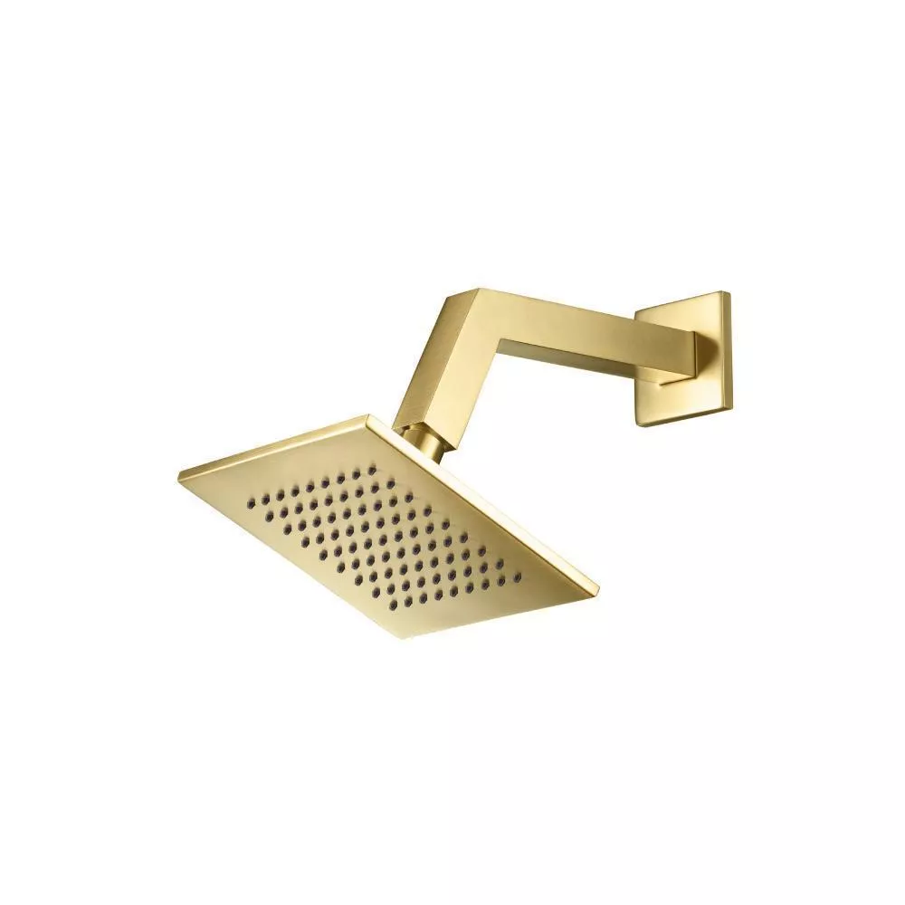 Satin Brass PVD 6" Rain Head with 7" Arm material