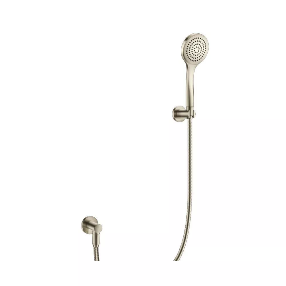 Brushed Nickel PVD Hand Shower Set with Holder and Elbow material