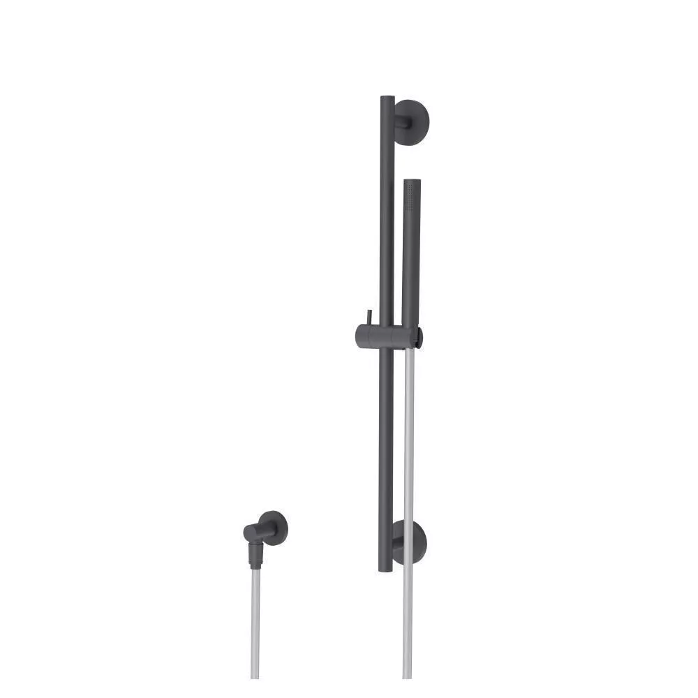 Dark Grey Hand Shower Set with Slide Bar and Elbow material