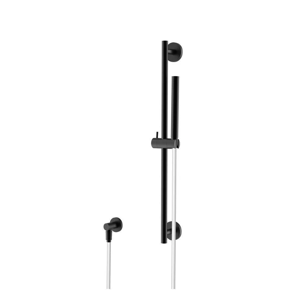 Gloss Black Hand Shower Set with Slide Bar and Elbow material