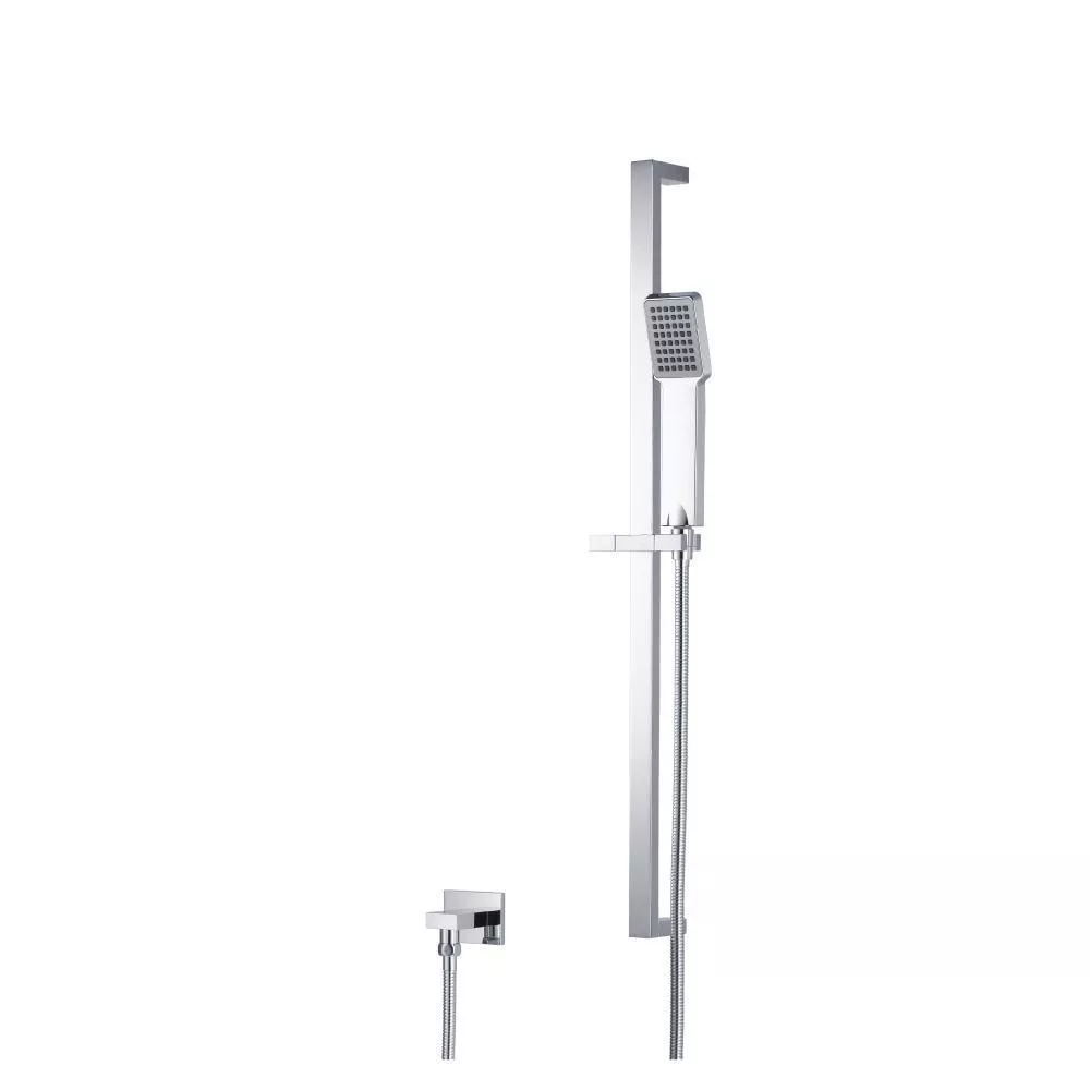 Brushed Nickel PVD Hand Shower Set with Slide Bar and Elbow material