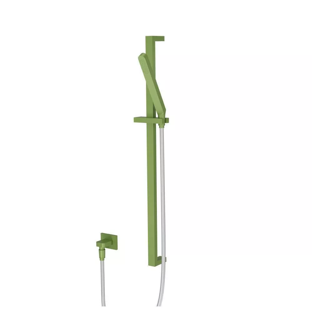 Green Hand Shower Set with Slide Bar and Elbow material
