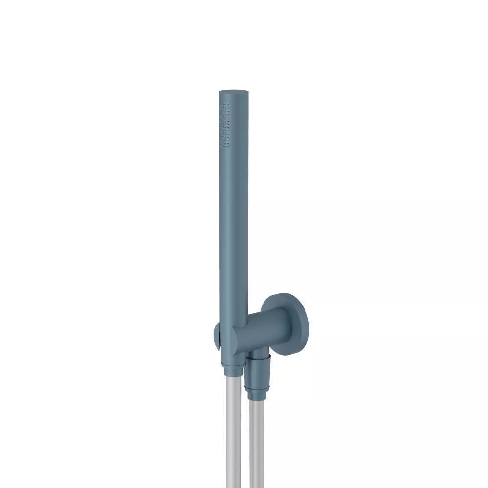 Blue Platinum Hand Shower Set with Holder and Elbow Combo material