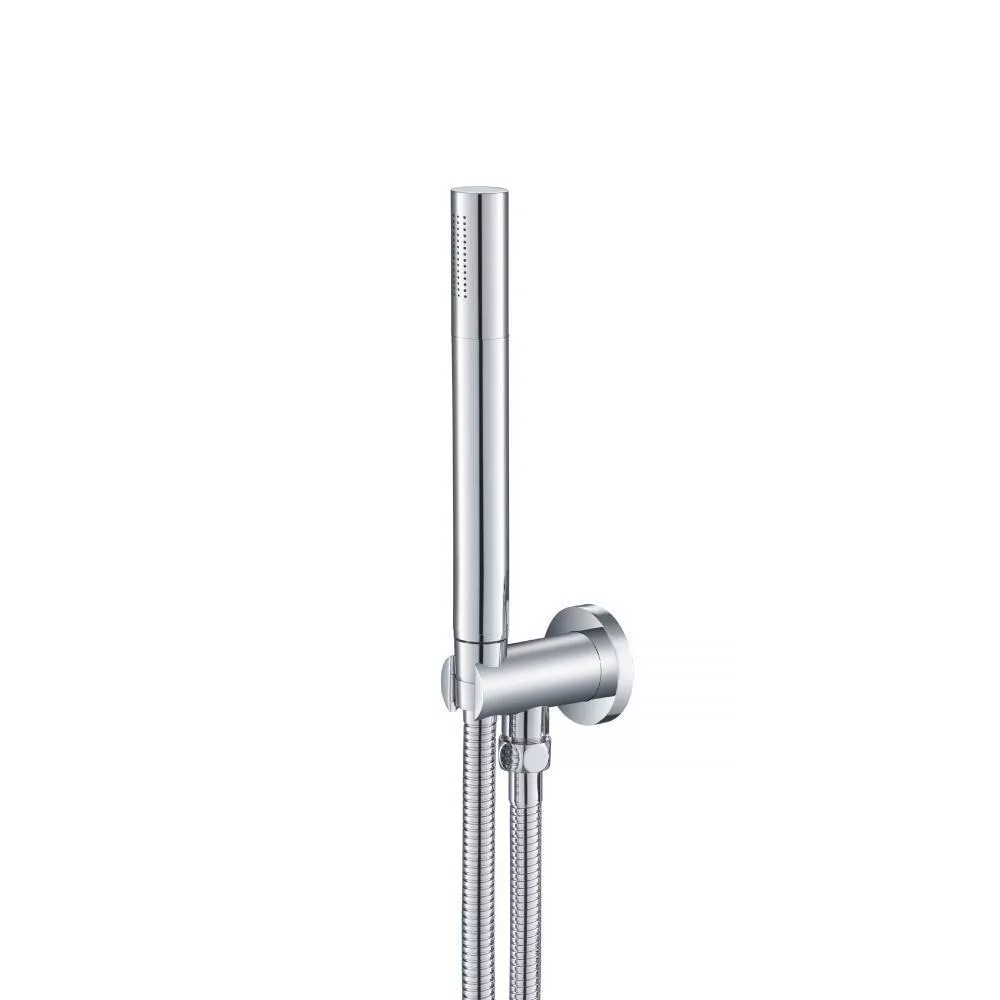Chrome Hand Shower Set with Holder and Elbow Combo material