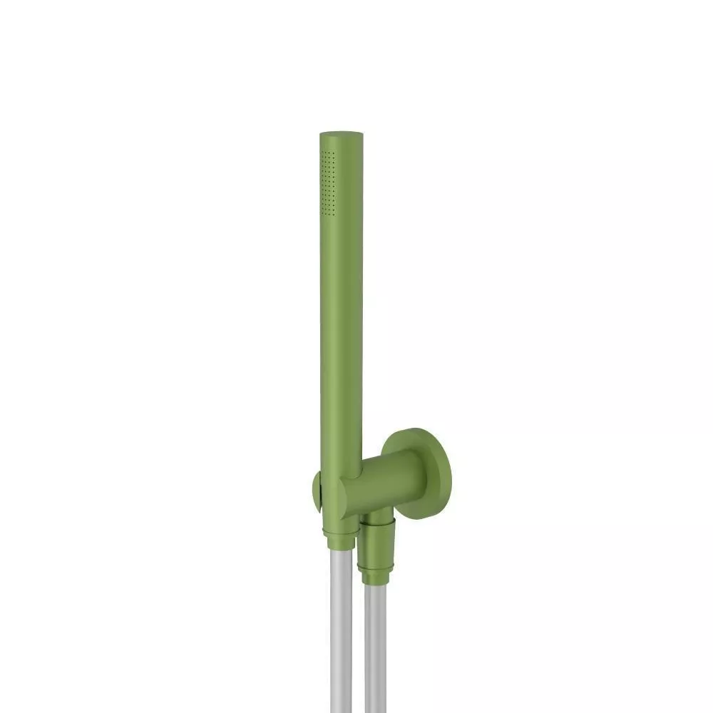 Green Hand Shower Set with Holder and Elbow Combo material