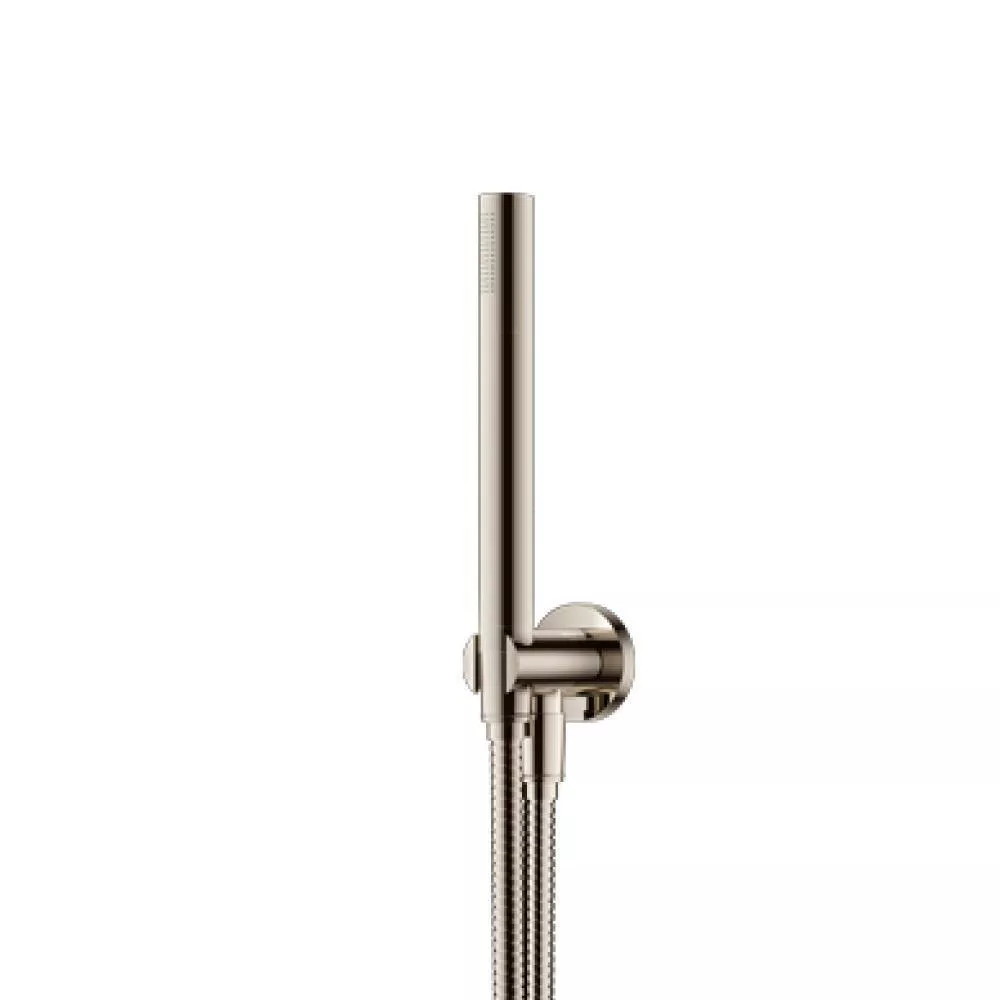 Polished Nickel PVD Hand Shower Set with Holder and Elbow Combo material