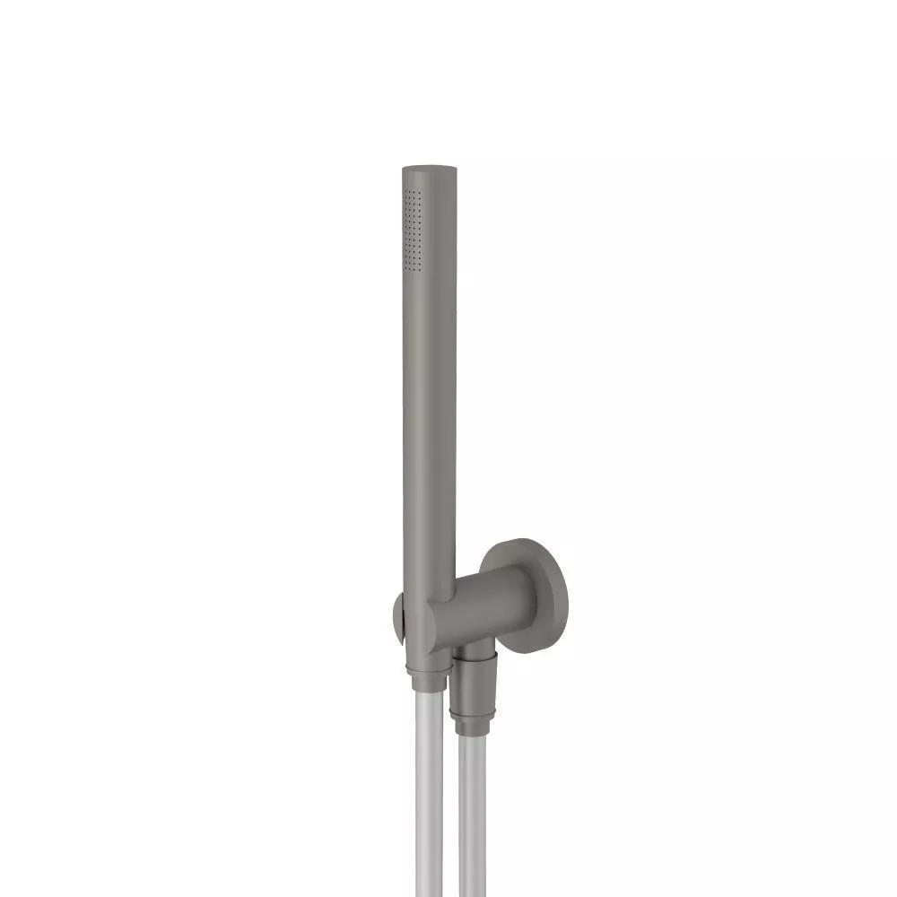 Steel Grey Hand Shower Set with Holder and Elbow Combo material