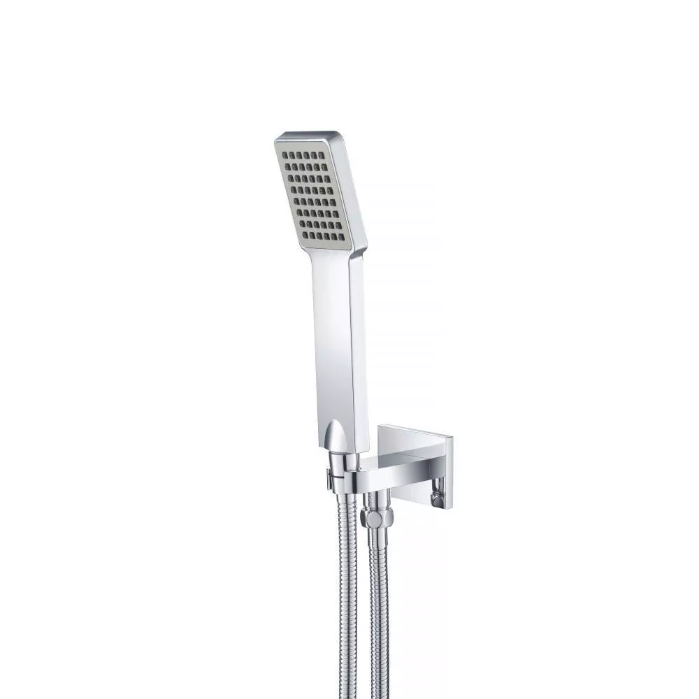 Chrome Hand Shower Set with Holder and Elbow Combo material