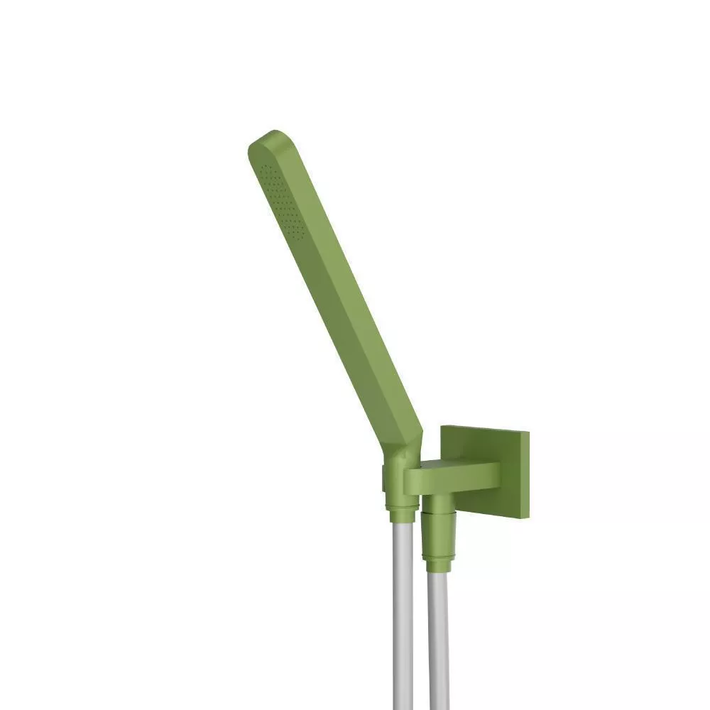 Green Hand Shower Set with Holder and Elbow Combo material