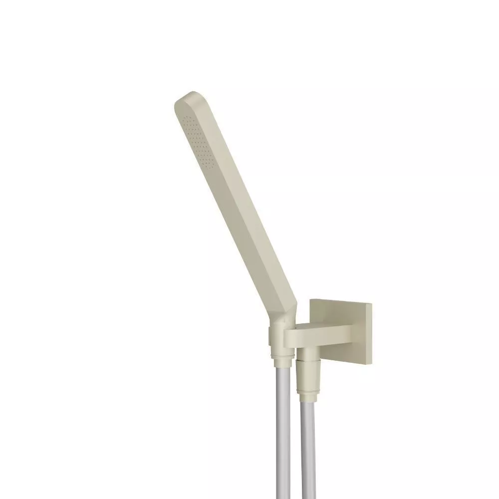 Light Tan Hand Shower Set with Holder and Elbow Combo material