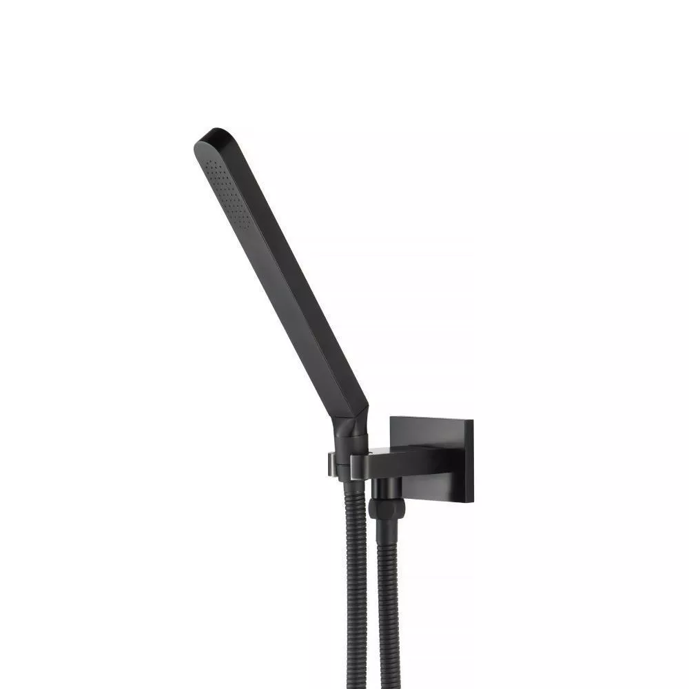 Matte Black Hand Shower Set with Holder and Elbow Combo material