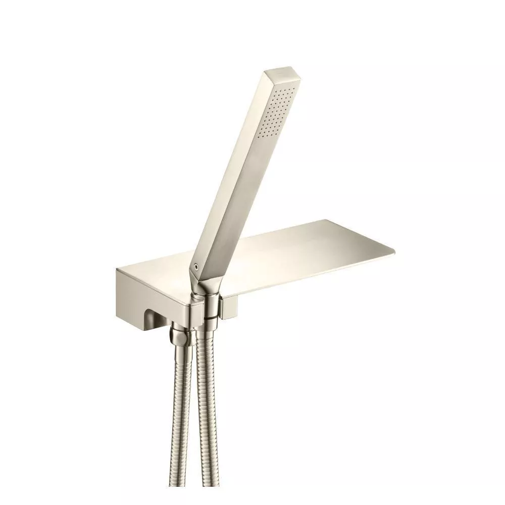 Brushed Nickel PVD Hand Shower Set With Wall Elbow, Holder and Hose material